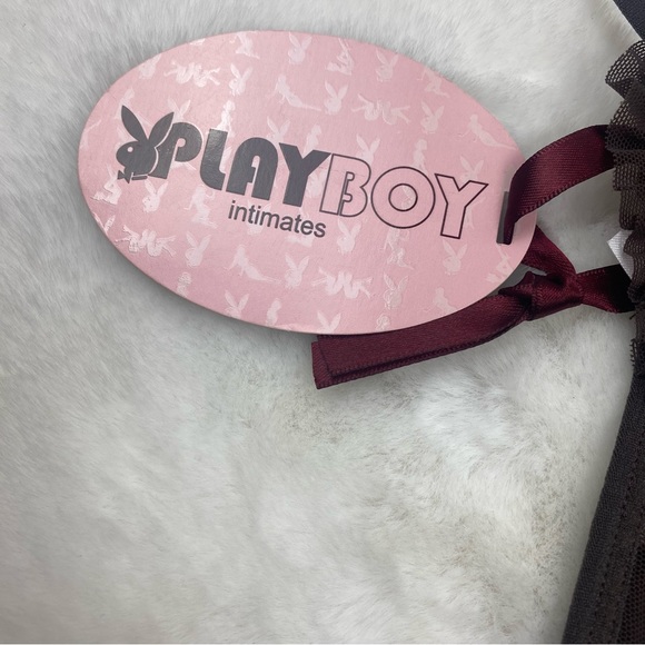 NWT Vintage PlayBoy Dark Brown Lace G-String - Picture 3 of 5